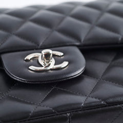 Chanel Lambskin Jumbo Classic Double Flap Black