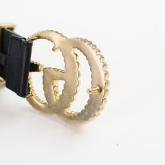 Gucci Torchon Double GG Buckle Belt Black Size 90