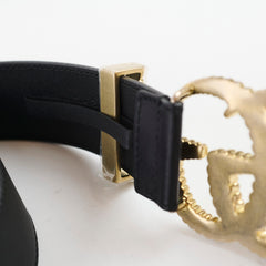 Gucci Torchon Double GG Buckle Belt Black Size 90