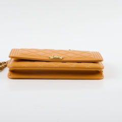 Chanel Boy Woc Lambskin Tan GHW