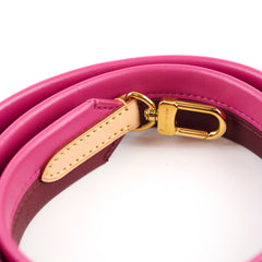 Louis Vuitton Two Tone Leather Strap Fuchshia/Burgundy