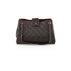 Chanel Tote Caviar Brown / Burgundy (21 Series)