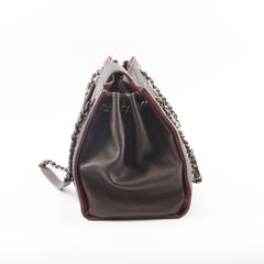 Chanel Tote Caviar Brown / Burgundy (21 Series)