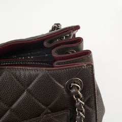 Chanel Tote Caviar Brown / Burgundy (21 Series)