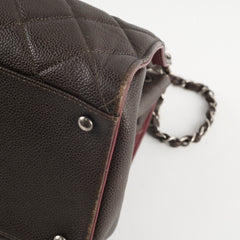 Chanel Tote Caviar Brown / Burgundy (21 Series)