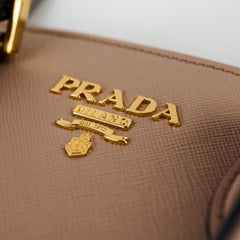 Prada 2 Way Saffino Shoulder Tote Cipria Blush Beige