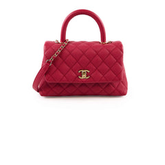 Chanel Coco Handle Small Caviar Raspberry Red/Pink (30 Series)