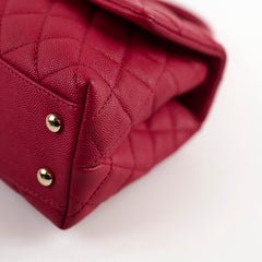 Chanel Coco Handle Small Caviar Raspberry Red/Pink (30 Series)