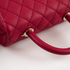 Chanel Coco Handle Small Caviar Raspberry Red/Pink (30 Series)