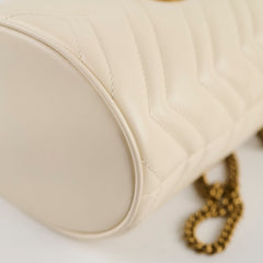 Gucci Marmont Mini Bucket Bag White