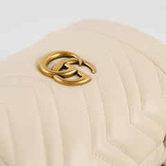 Gucci Marmont Mini Bucket Bag White