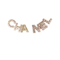 Chanel Logo Crystal Earrings (Costume Jewellery)