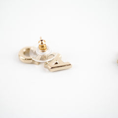Chanel Logo Crystal Earrings (Costume Jewellery)