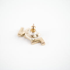 Chanel Logo Crystal Earrings (Costume Jewellery)