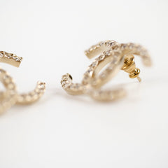 Chanel CC Crystal Earrings Costume Jewelery