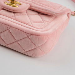 Chanel Seasonal Mini Flap Velvet Pink (Microchipped)