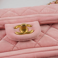 Chanel Seasonal Mini Flap Velvet Pink (Microchipped)