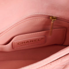 Chanel Seasonal Mini Flap Velvet Pink (Microchipped)