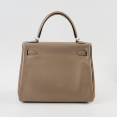 Hermes Kelly 25 Gris Asphalt Swift SHW C stamp
