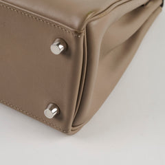 Hermes Kelly 25 Gris Asphalt Swift SHW C stamp