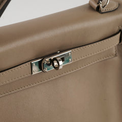 Hermes Kelly 25 Gris Asphalt Swift SHW C stamp