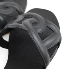 Hermes Aloha Sandals Black Size 40