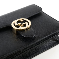 Gucci Dollar Small Interlocking G Calfskin Black