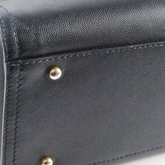 Chanel Small Leather Studded Deauville Black Caviar Leather