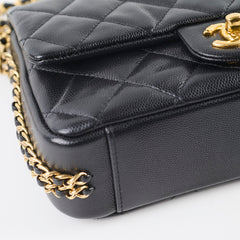 Chanel Seasonal Flap CC Chain Caviar Black (Microchipped)