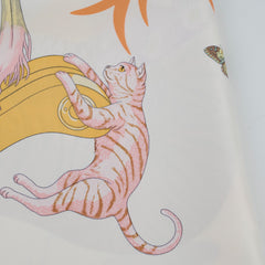 Hermès Hermes Story Silk Scarf 90 White/Beige