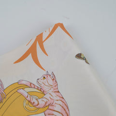 Hermès Hermes Story Silk Scarf 90 White/Beige
