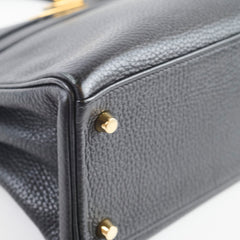 Hermes Kelly 28 Togo Black T Stamp
