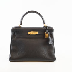 Hermes Kelly 28 Togo Black T Stamp