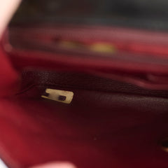 Chanel Vintage Square Lambskin Bag Black (24k Plated Gold HW)