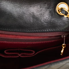 Chanel Vintage Square Lambskin Bag Black (24k Plated Gold HW)