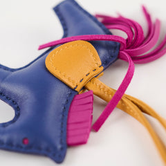 Hermes Rodeo Pm Charm Bleu Saphir, Rose Pourpre, Natural