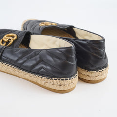 Gucci GG Marmont Espadrilles Black - Size 38