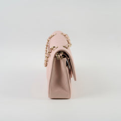 Chanel Medium/Large Caviar Double Classic Flap Pink
