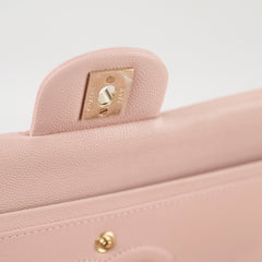Chanel Medium/Large Caviar Double Classic Flap Pink