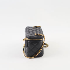 Chanel Pearl Crush Gold Ball Vanity Black Lambskin