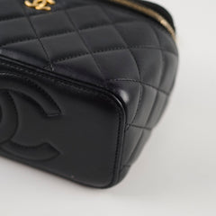 Chanel Pearl Crush Gold Ball Vanity Black Lambskin