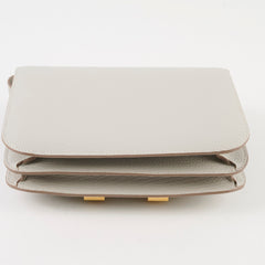 Hermes Mini Constance 18 Gris Perle K Stamp