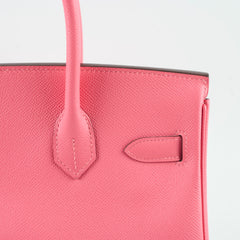 Hermes Birkin 30 Rose Azalea Y Stamp