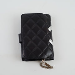 Chanel Cambon Wallet Black Silver