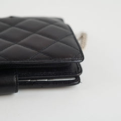 Chanel Cambon Wallet Black Silver
