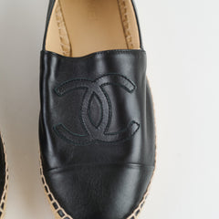 Chanel CC Espadrilles Lambskin Black - Size 40