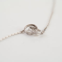 Cartier Baby Love Diamond White Gold Necklace