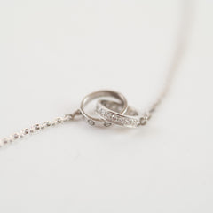 Cartier Baby Love Diamond White Gold Necklace