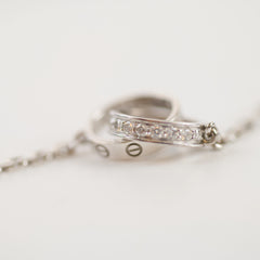 Cartier Baby Love Diamond White Gold Necklace