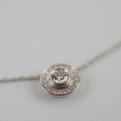 Cartier D'amour Pave Diamond White Gold Necklace